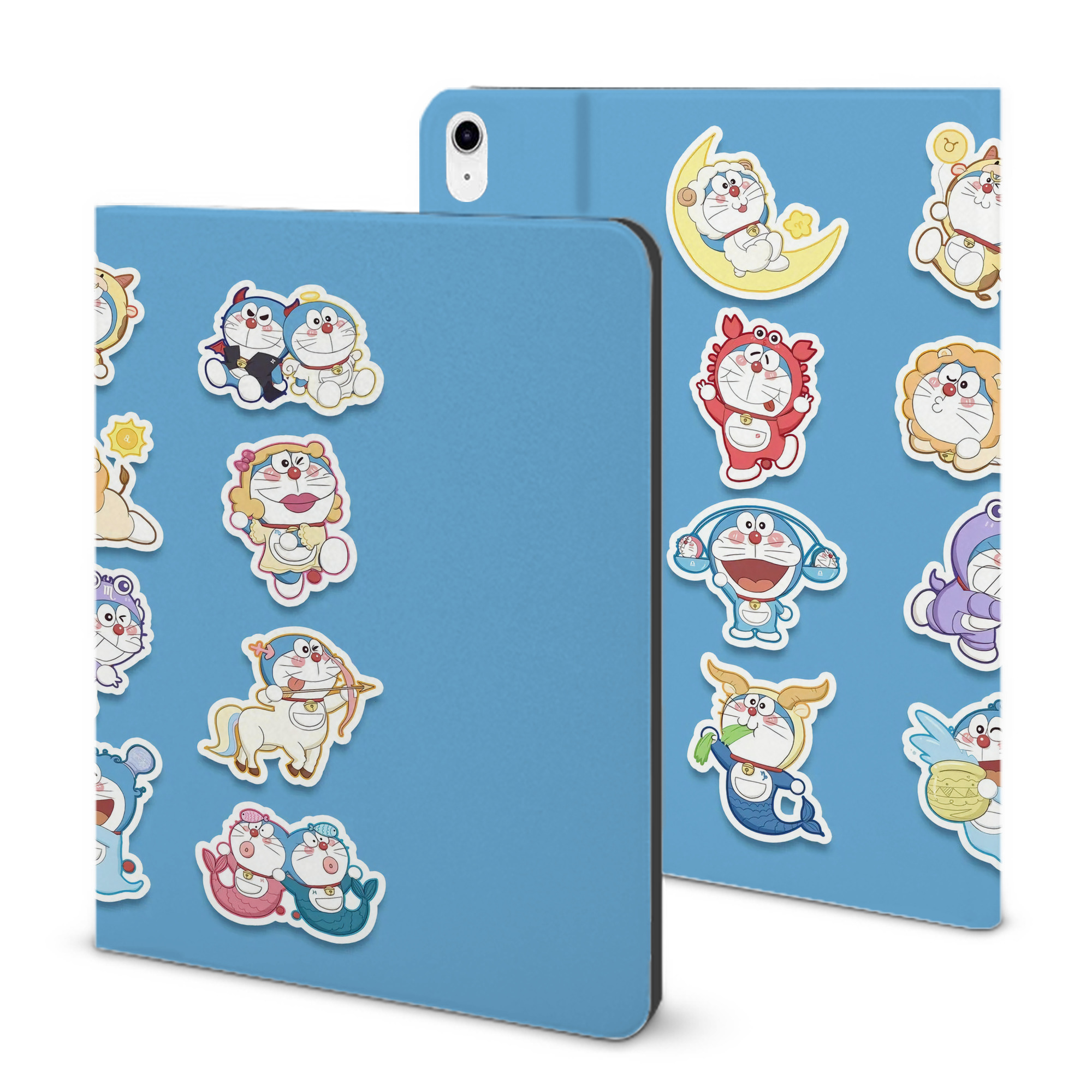 （画像用） ドラえもん Doraemon IPad ケース ブック型 PUレザー TPU 耐衝撃 軽量 薄型 ペン収納なし 全面保護 IPad 各モデル対応